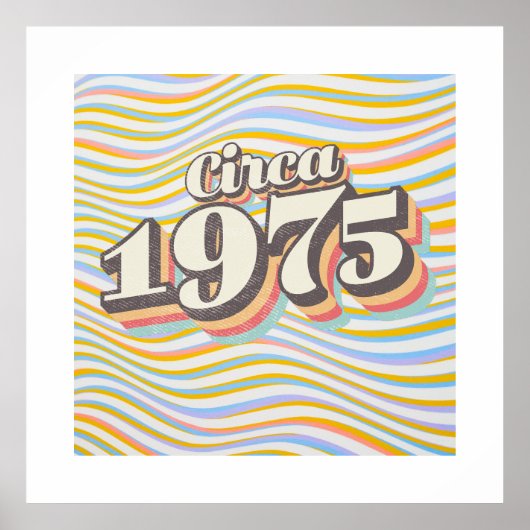 Birthday Year - Circa 1975 Poster (Voorkant)
