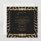 Birthday Zebra Black Gold Diamond Kaart (Achterkant)