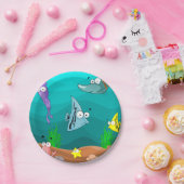 Birthday-Zee onderwater Papieren Bordje (Feest)