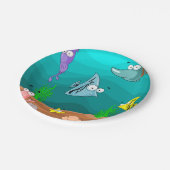 Birthday-Zee onderwater Papieren Bordje (Gekanteld)