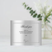 Birthday zilver foto bedankt budget (Staand voorkant)