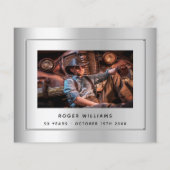 Birthday zilver foto bedankt budget (Achterkant)