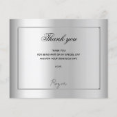 Birthday zilver foto bedankt budget (Voorkant)