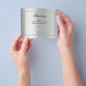 Birthday zilver foto bedankt budget flyer (Hand)