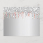 Birthday zilver roos goudglitter, met uitzondering (Achterkant)