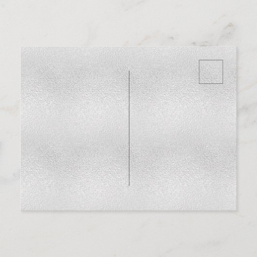 Birthday zilverglitterstof florale groen uitnodiging briefkaart (Achterkant)