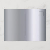 Birthday zilverglitterstof uitnodiging briefkaart (Achterkant)