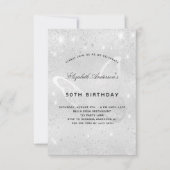 Birthday zilverglitterstof vlinderelegant kaart (Voorkant)