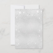 Birthday zilverglitterstof vlinderelegant kaart (Achterkant)