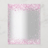 Birthday zilverroze spargel-begrotingsuitnodiging (Achterkant)