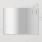 Birthday zilverviolette ballonnen uitnodiging briefkaart (Achterkant)