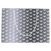 Birthday zilvervos mannen grijs moderne groot cadeauzakje (Achterkant)