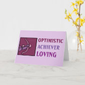 Birthday Zodiac Sign Personality Sagittarius Card Kaart (Gele Bloem)