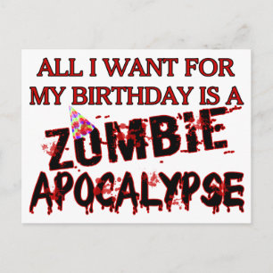 Birthday Zombie Apocalypse Briefkaart