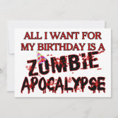Birthday Zombie Apocalypse Kaart (Voorkant)