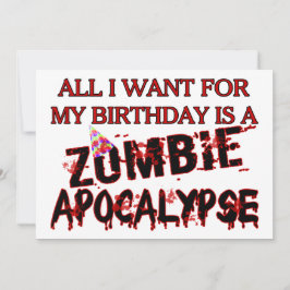Birthday Zombie Apocalypse Kaart