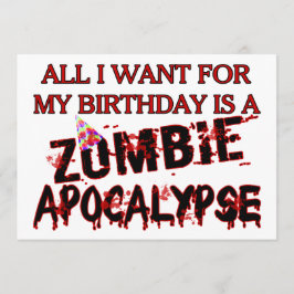 Birthday Zombie Apocalypse Kaart