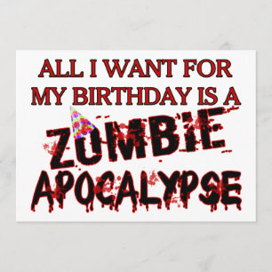 Birthday Zombie Apocalypse Kaart