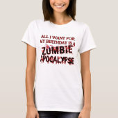 Birthday Zombie Apocalypse T-shirt (Voorkant)