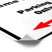 Birthday Zone Parking Sign Personaliseren Poster (Hoek)