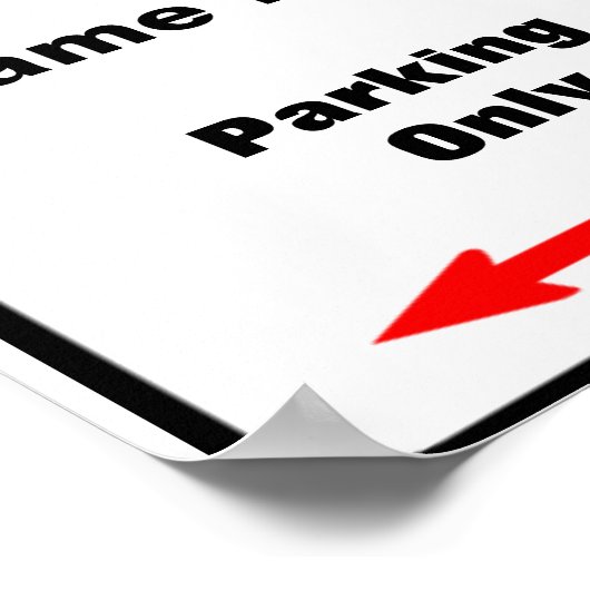 Birthday Zone Parking Sign Personaliseren Poster (Hoek)