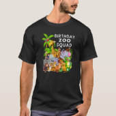 Birthday Zoo Squad dierentuin Safari Wildlife T-shirt (Voorkant)