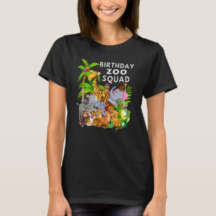 Birthday Zoo Squad dierentuin Safari Wildlife T-shirt