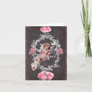 Birthday - zwart karton - Notecard Kaart