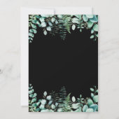 Birthday zwarte eucalyptusbos kaart (Achterkant)