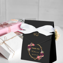 Birthday zwarte goudgeometrische bogungefloralen