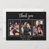 Birthday zwarte witte foto bedankt! kaart (Voorkant)