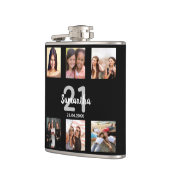 Birthday zwarte witte foto Fun Heupfles (Links)