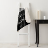 Birthday zwarte witte foto modern sherpa deken (In situ)