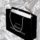 Birthday zwarte witte monogram moderne minimalisti groot cadeauzakje