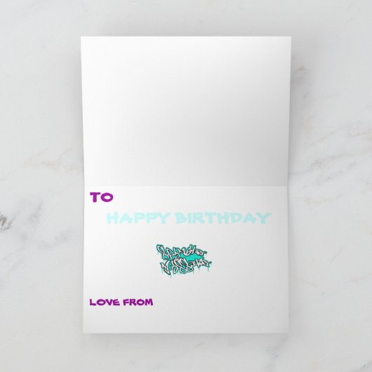 BIRTHDAYcard spangleMASSIVE I TOONS Kaart (Binnen)