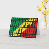 Birthdaykaart Congo-Brazzaville Kaart (Gele Bloem)