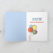 Birthdaykaart van het Kind voor walvissen en ballo Kaart (Binnen)