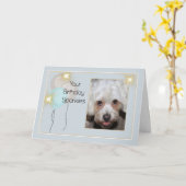 Birthdaykaart van Pet Lhasa Apso Dog Kaart (Gele Bloem)