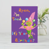 BirthdayPersonalizedGreetingcardfora four yearold. Bedankkaart (Staand voorkant)