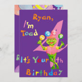 BirthdayPersonalizedGreetingcardfora four yearold. Bedankkaart (Voorkant / Achterkant)