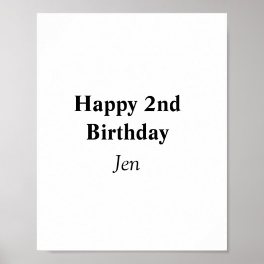 birthdays add your name text image editable invita poster (Voorkant)