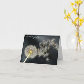 Birthdays Fly Dandelion Birthday Card Kaart (Gele Bloem)