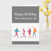 Birthdays Fun Mind says Yes Body says No Kaart (Gele Bloem)