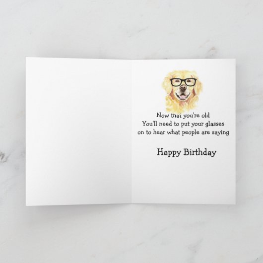 Birthdays Fun Old Age heeft Glasses Card Kaart (Binnen)