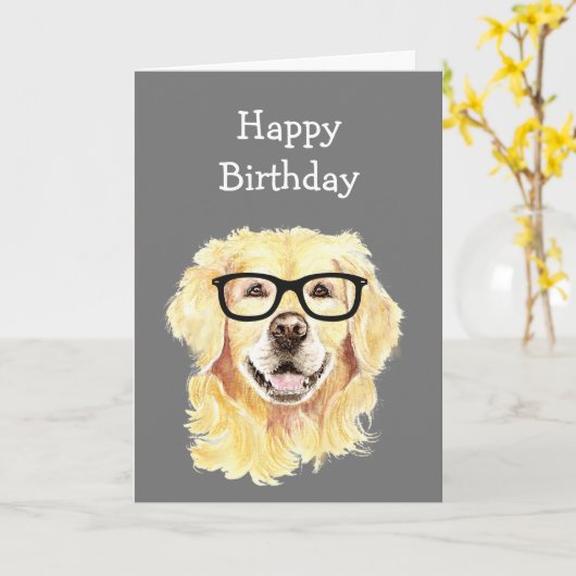 Birthdays Fun Old Age heeft Glasses Card Kaart (Gele Bloem)