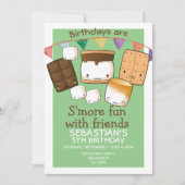 Birthdays is leuker voor vrienden marshmallow kaart (Voorkant)