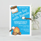 Birthdays is leuker voor vrienden marshmallow kaart (Staand voorkant)