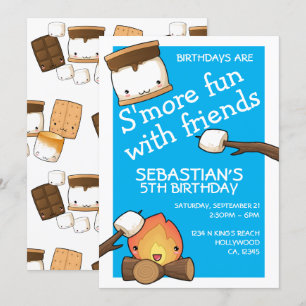 Birthdays is leuker voor vrienden marshmallow kaart