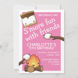 Birthdays is leuker voor vrienden marshmallow kaart