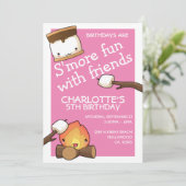 Birthdays is leuker voor vrienden marshmallow kaart (Staand voorkant)